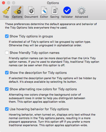 App-tidy-prefs-options