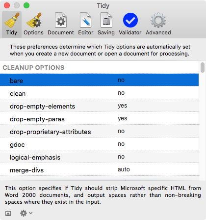 App-tidy-prefs-tidy