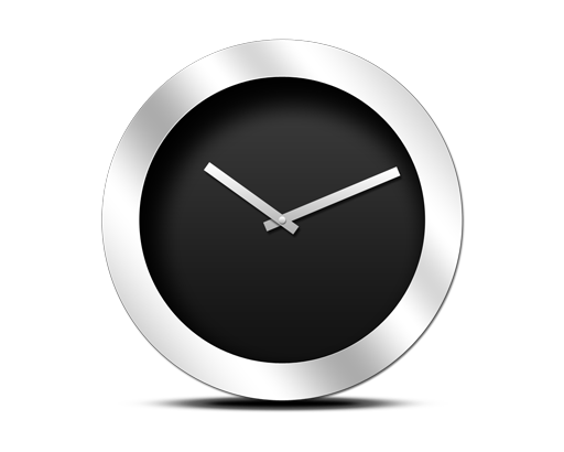 Modern-black-clock-icon